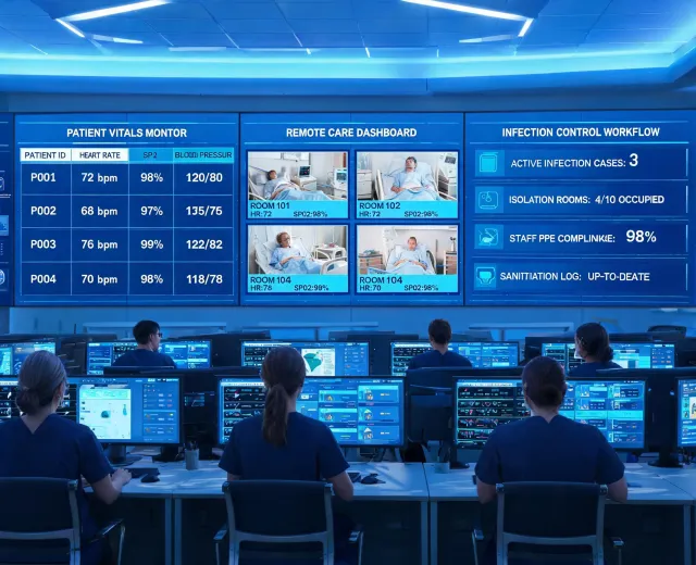 Connected patient monitoring command center