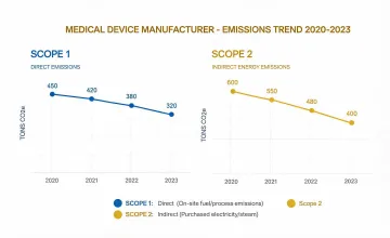 Scope 1 and 2 emissions chart