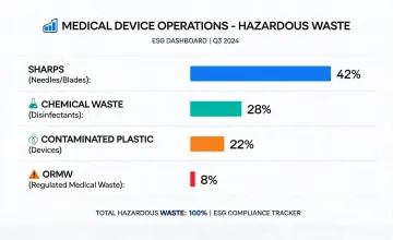 Hazardous waste percentage chart